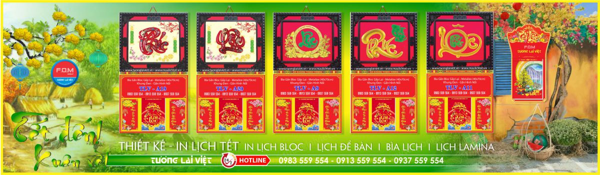 In Bìa Lịch Gập Khung Nâu