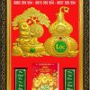 Lịch phù điêu khung nhựa Lộc Khai Xuân