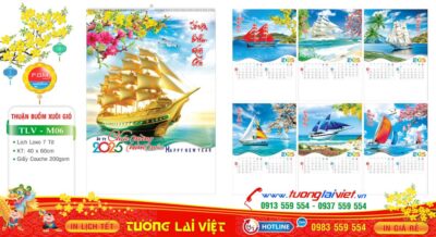 Mẫu Lịch Tờ Thuận Buồm Xuôi Gió